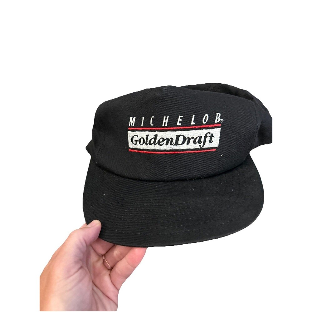 Vintage MGD Hat Snapback Cap Mens Michelob Golden Draft Beer Made In USA